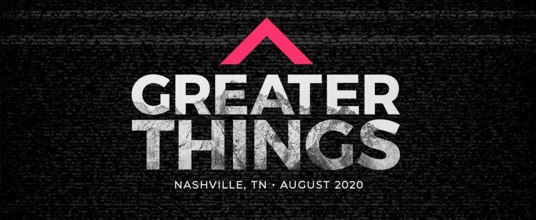 Logo for Greater Things conference - august 2020